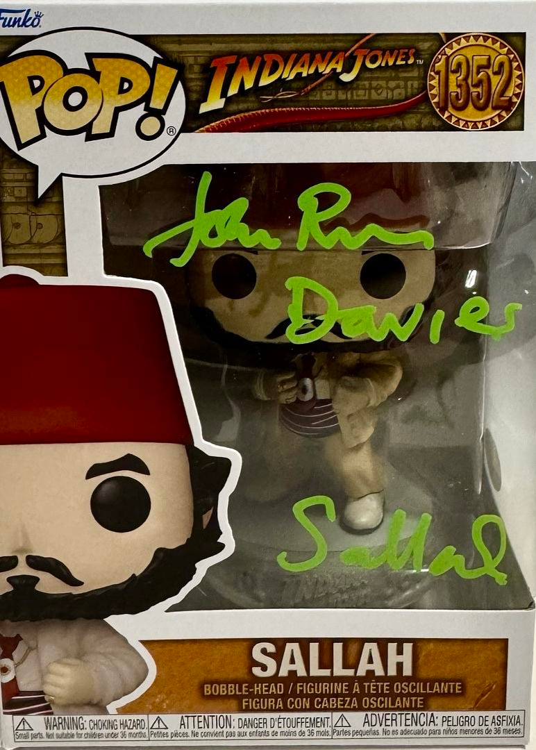John Rhys-Davies Signed Funko Pop #1352 "Sallah" (Indiana Jones) - JSA COA #02